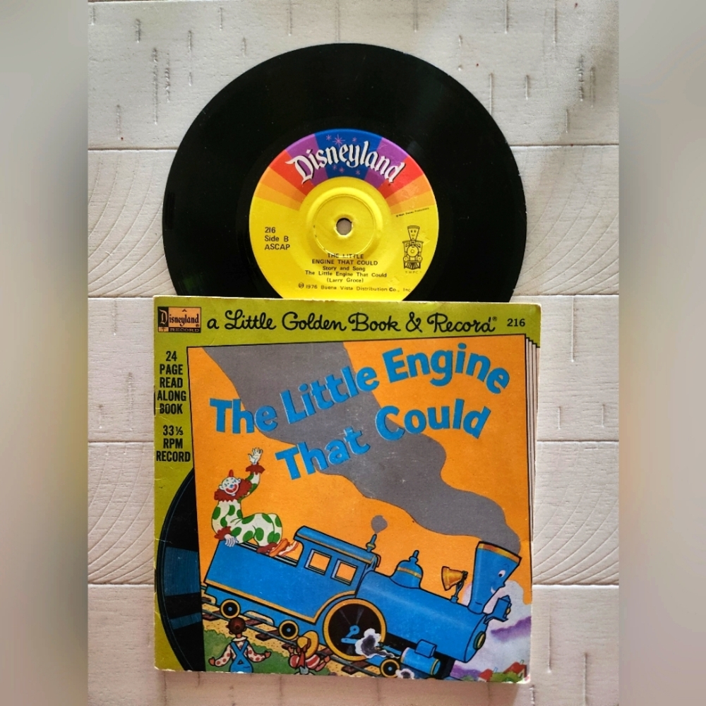 Vintage Little Golden Record Book (1976) - The Little Engine That Could
